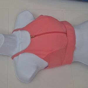 Becca Women's Sports Bra Athleisure Yoga Cropped Top Zip S